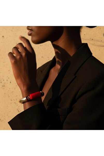 COCOSH TAKI Red and Gold Color Large Flexible Bracelet