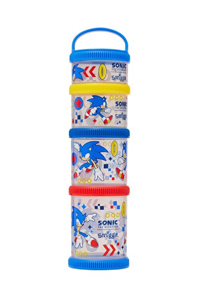 SMIGGLE حاويات سونيك للوجبات الخفيفة باللون الأزرق الكوبالت