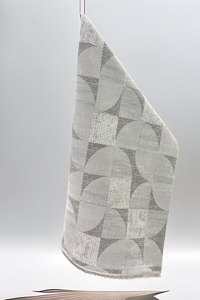 turgut Bambu İnce Halı Robot Süpürge Uyumlu Yıkanabilir Kaymaz Taban Geometri...