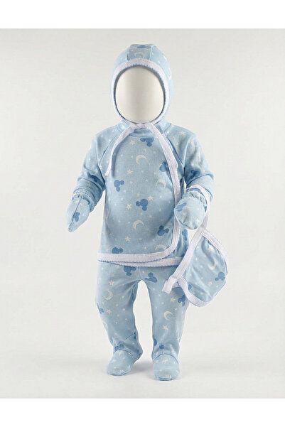 MiniKids Mickey 5-piece moon-stars blue suit 62 (0-3 months)