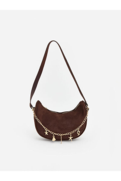 LC Waikiki Rmz Gi̇yi̇m Farkiyla Suede Look Women's Shoulder Bag