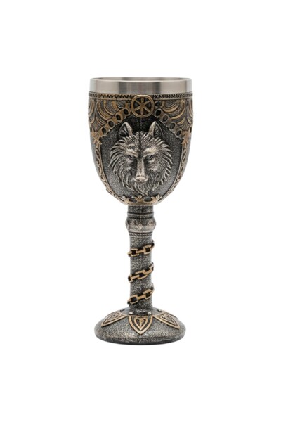 MASTPAD Premium medieval goblet, antiqued metal, elegant gift for men and col...