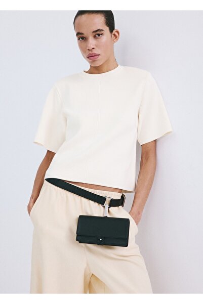 MANGO Woman Kısa kollu triko tişört