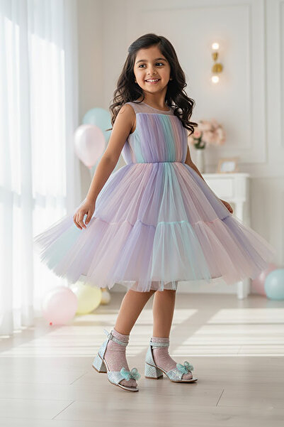 Ayakkabı Fuarı Elite OB-F-640-26Y Филе момичешки вечерни обувки Сини