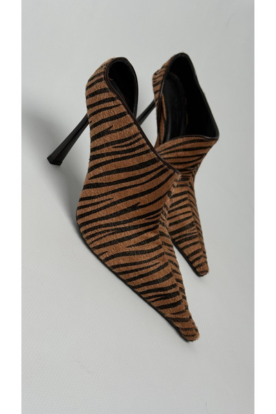 Naz Luxury Shoes KAEL TOPUKLU TERLİK KAHVE