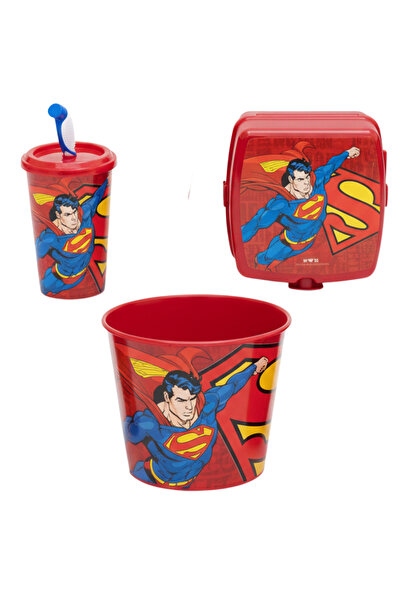 MASTPAD 3-piece children's lunch set - casserole with cutlery, glass with str...