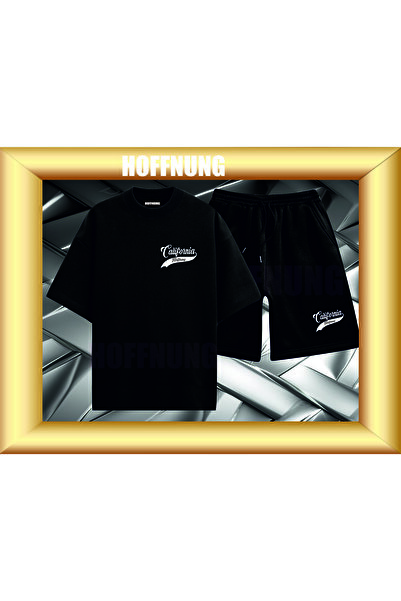 HOFFNUNG Unisex Casual Short Sleeve Set with Califormia Hoffning Print Outdoo...