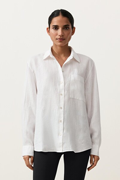 Oysho %100 keten Relaxed gömlek