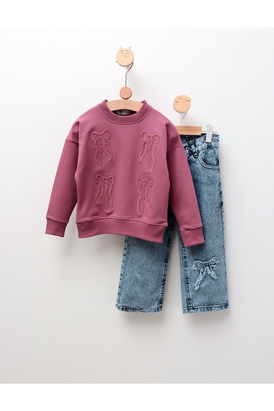 MiniKids Compleu Bluza+Blug Fundite, roz-prafuit 152 (11-12 ani)