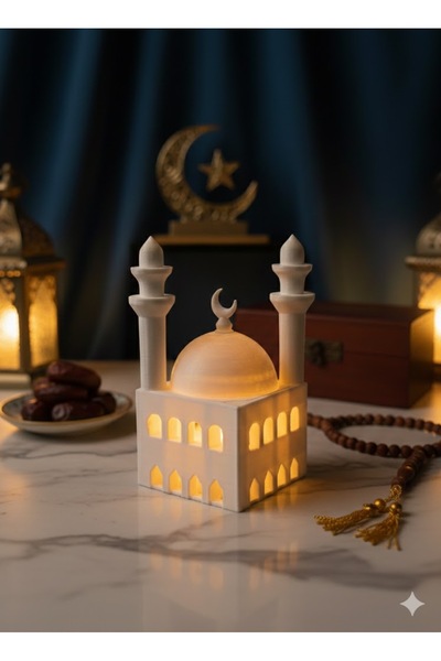 Taz Work Shop Ramazan Ayı Özel LED Mumlu Dekoratif Minyatür Cami – Ramazan ve...