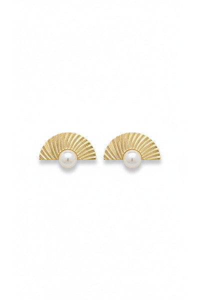 GLİTHE.CO أقراط نسائية بتفاصيل من اللؤلؤ الفولاذي