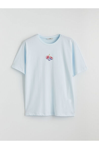 LC Waikiki Γυναικείο μπλουζάκι Özmarka New Season με στάμπα και λαιμόκοψη ποδ...