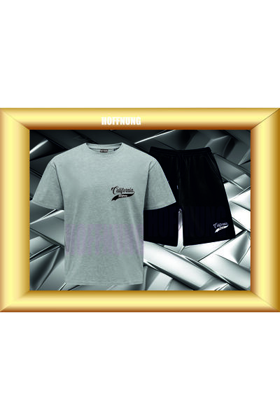 HOFFNUNG Unisex Casual Short Sleeve Set with Califormia Hoffning Print Outdoo...