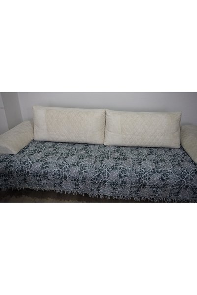 Tfnhometr Cotton Sofa Cover - Non-Slip Surface Stain Resistant - Pueblo Stone Pattern Green