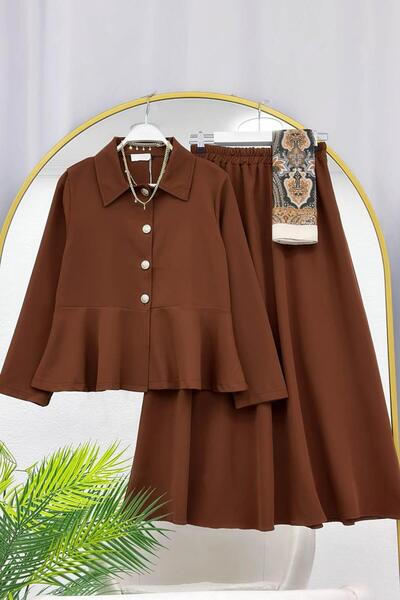 VOLT CLOTHİNG Women's Six-Piece Ruffled Skirt Set