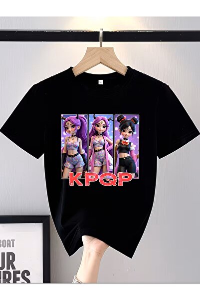 oneagılyazı Anime Karakter Baskılı Şık Kız Çocuk Kısa Kollu Tişört, Günlük ve...