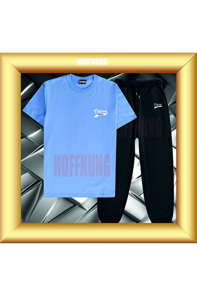 HOFFNUNG Unisex Casual Short Sleeve Set with Califormia Hoffning Print Outdoo...