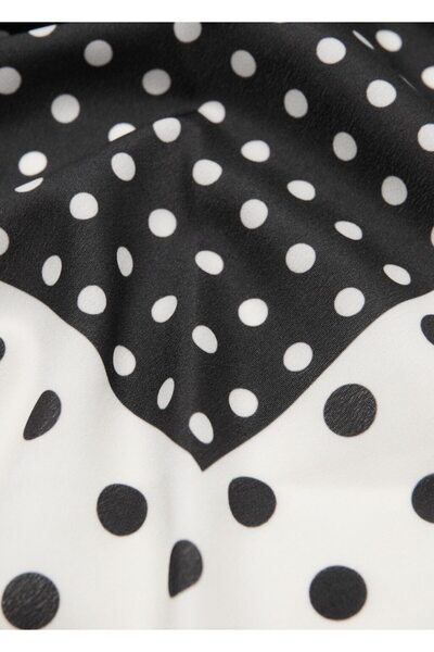 MANGO Woman Saten puantiyeli fular