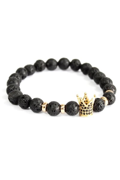 OEMS Lava Stone Bracelet - Crown - Rebirth