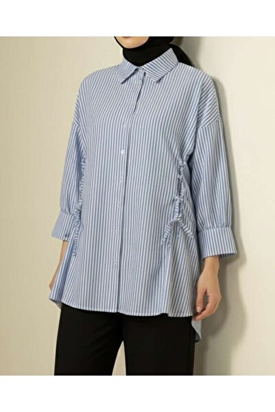 Burcia Striped Side Tie Shirt