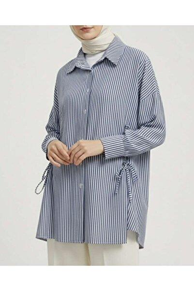 Burcia Striped Side Tie Shirt