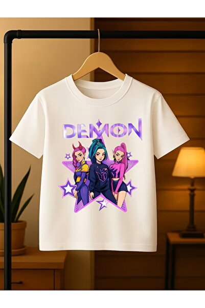 oneagılyazı Demon Soul Anime Grup Tişörtü - Sevimli Chibi Karakter & Yazı Bas...