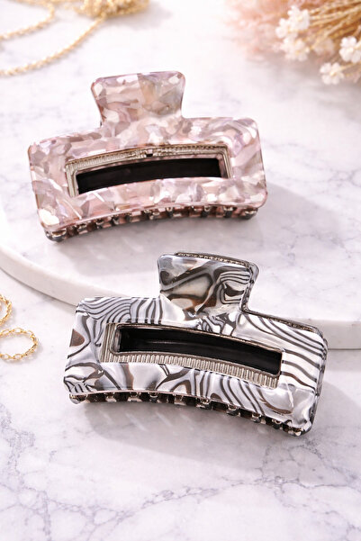 Srctech Set de 2 dinți de oțel cu cataramă dreptunghiulară din acetat de lux ...