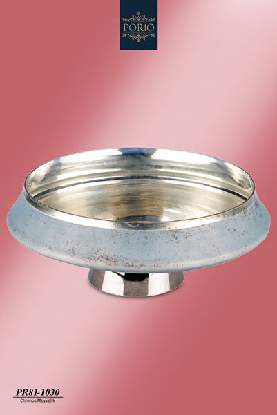 Porio Chonos Eskitme Dekoratif 33*33*14 cm Cam Ayaklı Sunumluk PR81-1030