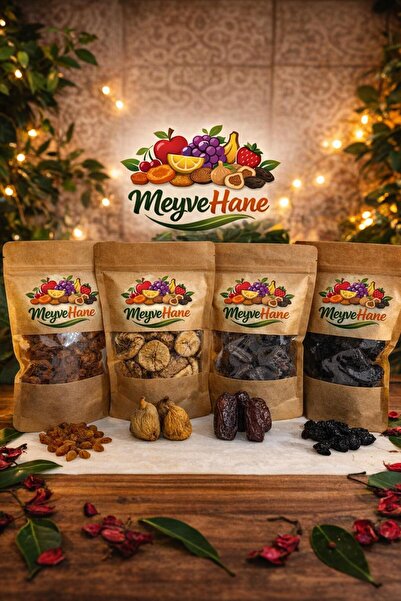 Katkısız Doğal Kuru Meyve Seti - 500 Gr Sarı Üzüm- 500 Gr Kuru İncir-500 Gr Hurma-500 Gr Kuru Üzüm