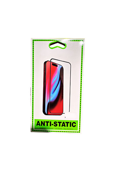 Iphone 15 Pro Max Uyumlu Kırılmaz Antı-Statıc Cam Tam Kaplayan Ekran Koruyucu