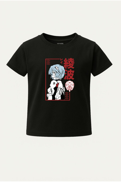 nirvoda Παιδικό μπλουζάκι Rei Ayanami Neon Genesis Evangelion με στάμπα για π...