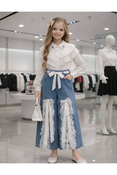 ipekkids ΚΟΡΙΤΣΙΣΤΙΚΑ ΡΟΥΧΑ ΤΡΙΠΛΟ ΣΕΤ ΠΑΝΤΕΛΟΝΙ ΠΟΥΚΑΜΙΣΟ ΤΣΑΝΤΑ