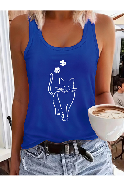 mercoledi Women's Mix Printed Slim Fit Hollow Collar Swimmer Athlete T-Shirt