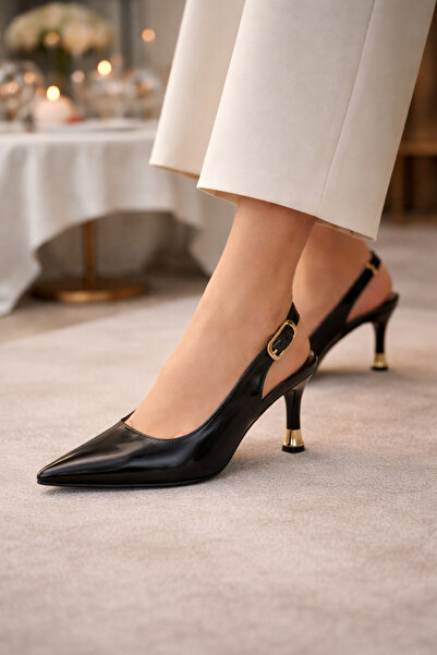 HVZ Exclusive Black Women's Heeled Shoes (8cm) Engagement, Promise, Wedding, ...