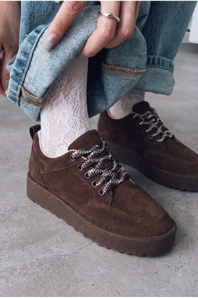 I Love Shoes Ruvo Women's Sports Shoes Light Brown Suede