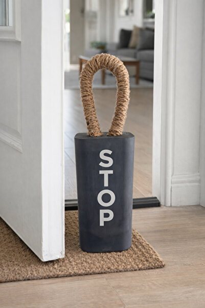 mythos Modern Rope-Handled Concrete Door Stopper – Minimal & Stylish Stop Design