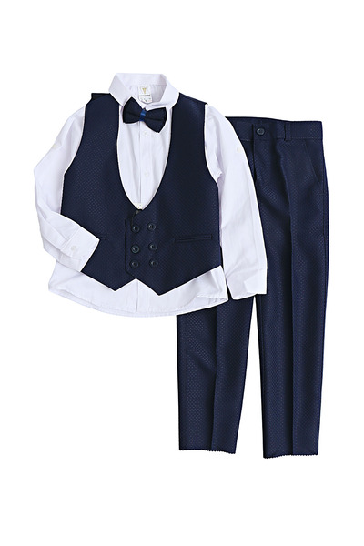 MiniKids Tom Shelby Navy Blue Premium Costume 116 (5-6 Years)