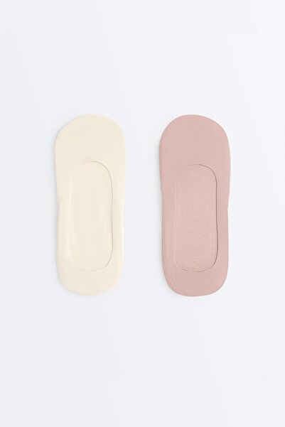 Oysho 2 çift mikrofiber görünmez orta kesim çorap