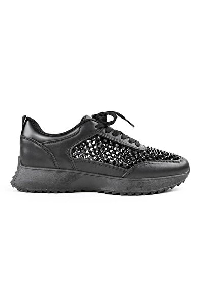 Tmall Women's Sports Shoes,With Mesh and Rhinestones, D1468, Black