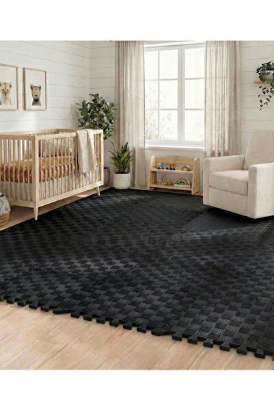 CARPAZAR 6 Parça Set 50x50 13mm Kare Desen 100x150 Kurulumlu Tatami Minder Ze...