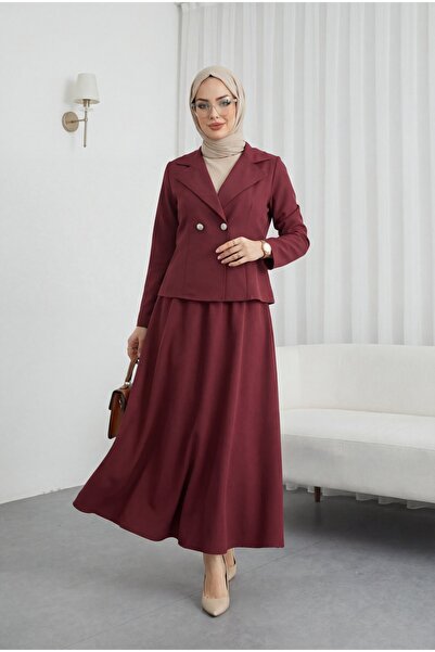 Modamorfo Double-Breasted Collar Jacket with Double Buttons on the Front and ...