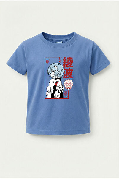 nirvoda Παιδικό μπλουζάκι Rei Ayanami Neon Genesis Evangelion με στάμπα για π...