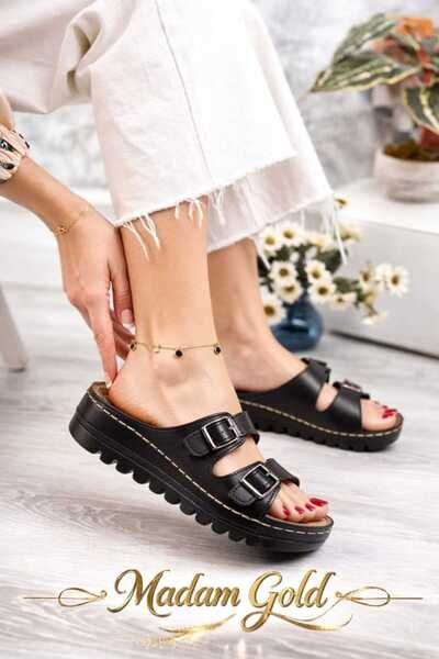 madam gold ÖZEL ÜRETİM Kadın Büyük Numara Günlük Dışarı Terliği 41 42 Ortoped...