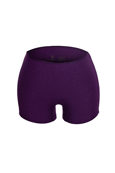 KAİZEN Women's short boxer shorts, dark purple, modal material (two pieces)