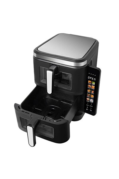 Tradeo مقلاة هوائية رقمية ثلاثية الطبقات سعة 12 لترًا مع شاشة لمس، و12 إعدادً...