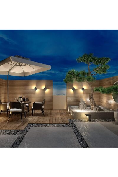 K-Bright 12W Outdoor Wall Light Waterproof IP65 LED Wall Lighting Indoor Outdoor Modern Aluminium Wa