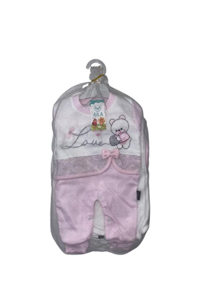 GENERAL طقم مواليد بناتي مكون من 3 قطع - يأتي بعدة أشكال 0-3 شهر