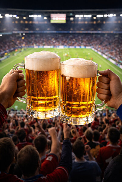 MADAME LUDA Paşabahçe Glass Quality Beer Glass with Handle. (2 Cups 440 Cc/Ml)