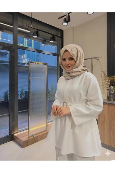 YS BUTİK SAHRA KEMER DETAYLI GÖMLEK