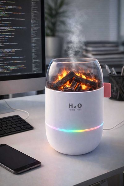 Banum Luxury H2O Hava Nemlendirici Odun İşıklı Alet